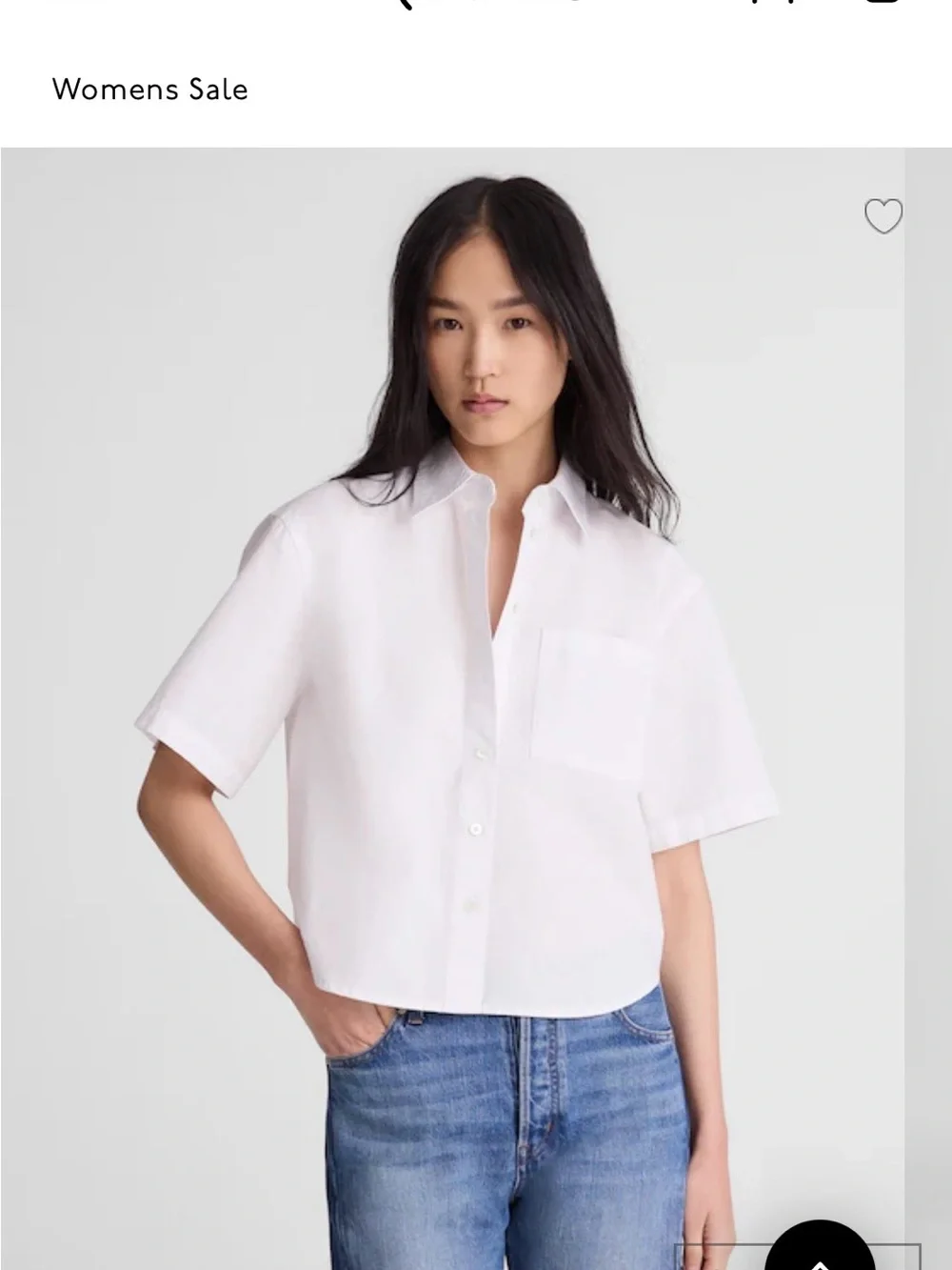 Madewell White Short-Sleeve Button-Front Kids Shirt
